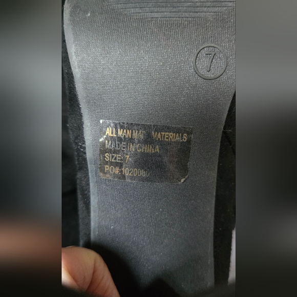 Shoe Dazzel LIKE NEW Women's Black Suede Thigh-High Boots Sz7 - Picture 8 of 8